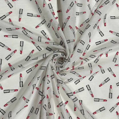 Lipstick on white background | Cotton