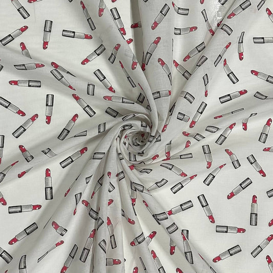Lippenstift auf weißen Grund | Baumwolle
