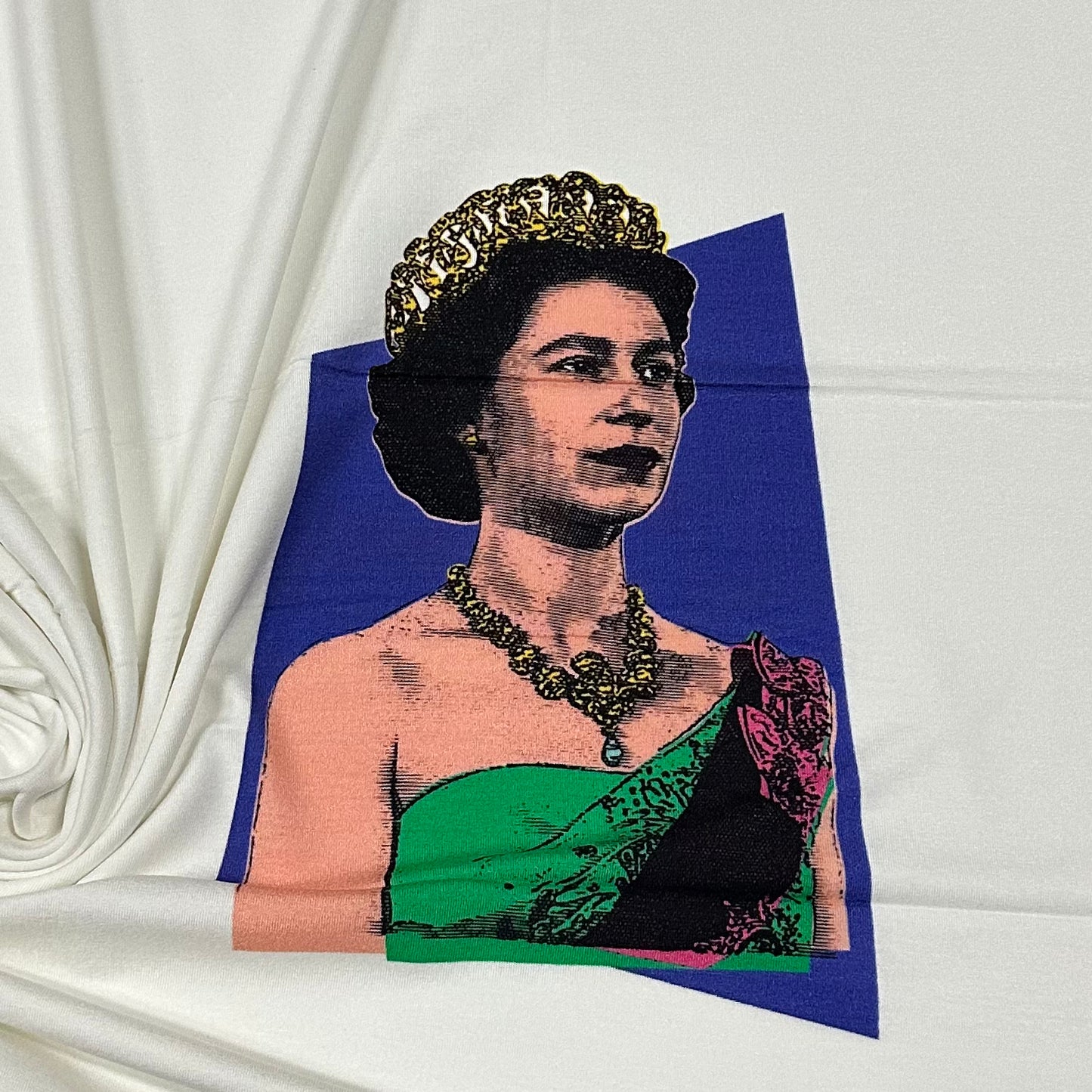 Künstlerischer Panelstoff - Portrait-Design | Viskose