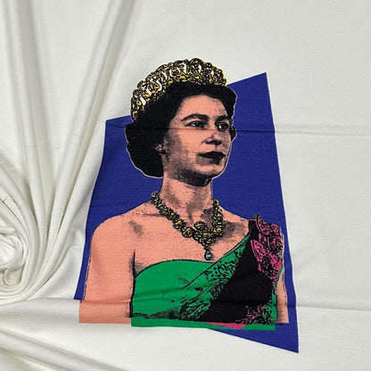 Künstlerischer Panelstoff - Portrait-Design | Viskose