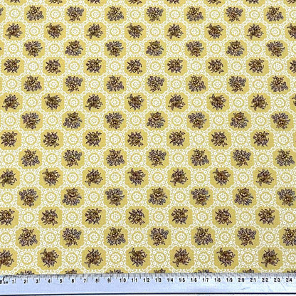 Vintage Floral Tiles - Retro-Blumenmuster | Baumwolle