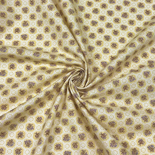 Vintage Floral Tiles - Retro-Blumenmuster | Baumwolle