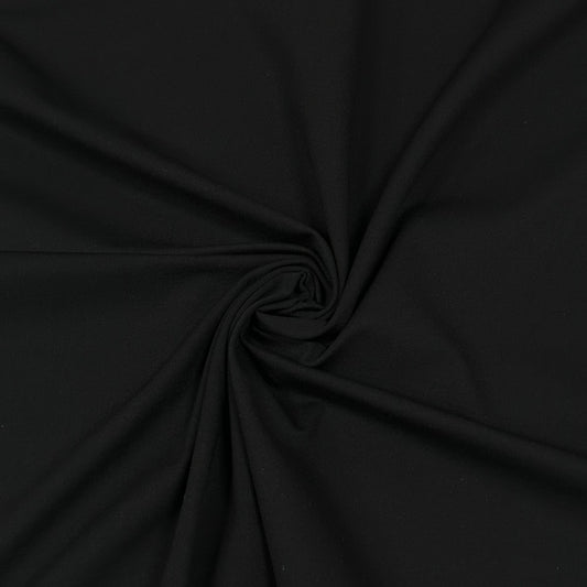 Schwarzer Uni-Stoff | Punto Milano
