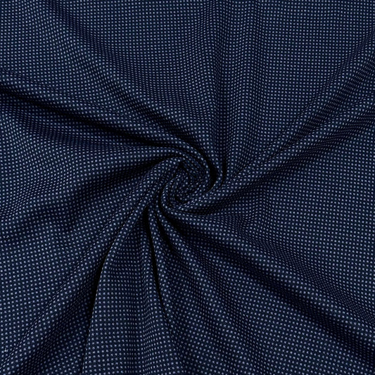 Dunkelblauer Minimalprint-Stoff | Jersey