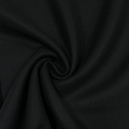 Schwarzer Mantel-Wollstoff | 100% Wolle