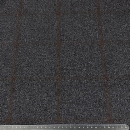 Edler Wollstoff in Dunkelgrau Karo | 100% Wolle