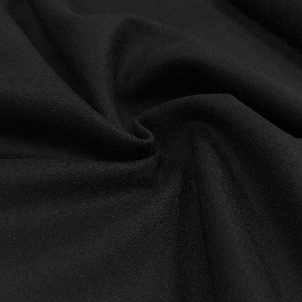 Schwarzer Mantel-Wollstoff | 100% Wolle