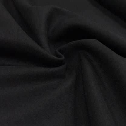 Schwarzer Mantel-Wollstoff | 100% Wolle