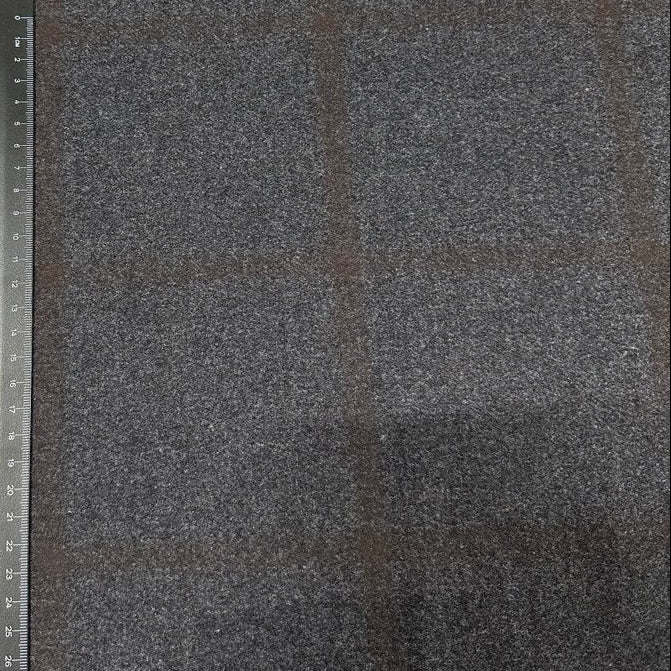 Edler Wollstoff in Dunkelgrau Karo | 100% Wolle