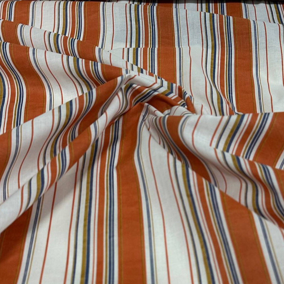 Orange-Gestreift | 100% Baumwolle