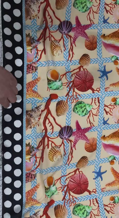 Shells with starfish | Viscose