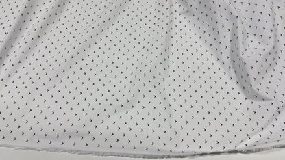 Blaue Vögel auf weißen Grund | Baumwolle