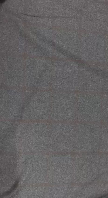 Edler Wollstoff in Dunkelgrau Karo | 100% Wolle