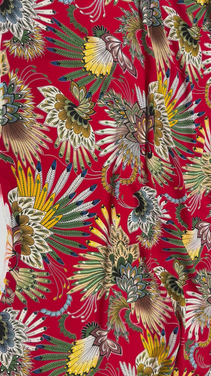 1,80m Abstrakte Blumen | Viskose