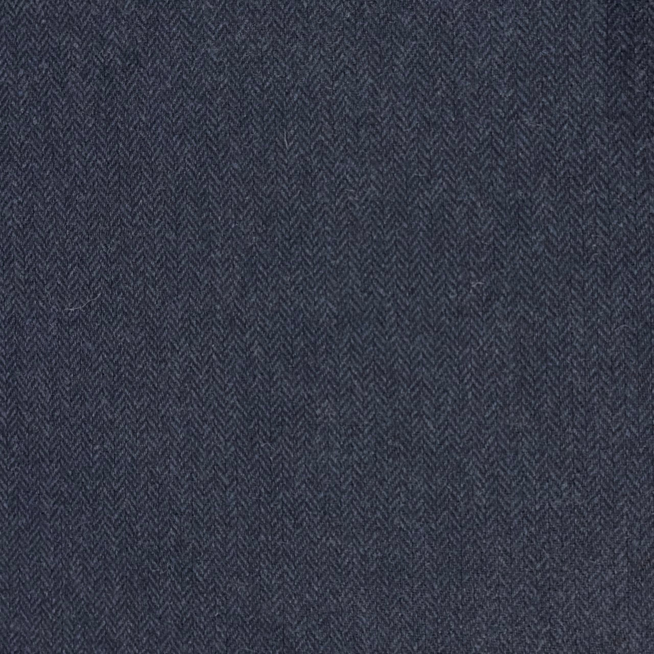 Wollstoff in Dunkelblau mit Fischgrätmuster  | Wolle