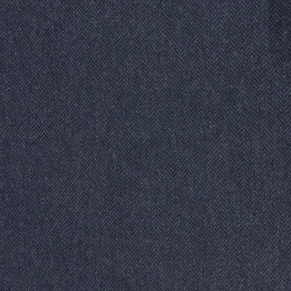 Wollstoff in Dunkelblau mit Fischgrätmuster  | Wolle